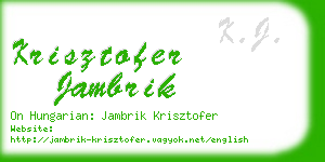 krisztofer jambrik business card